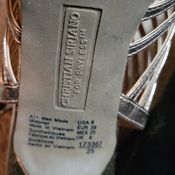 Christian Siriano gold heels - Picture 2 of 4